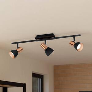 EGLO Faretto da soffitto Barnham LED, lunghezza 58,5 cm, nero/rame