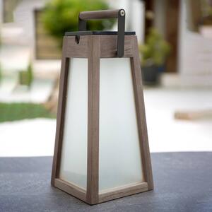 Les Jardins Lanterna LED solare Tecka teak Duratec grigio 39cm