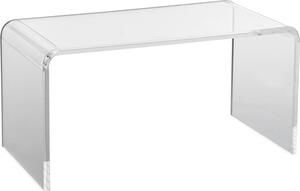 Tavolino - Tavolo in acrilico trasparente 813 x 401 x 414 mm - Ideale per il soggiorno, la camera da letto, lo studio - Tavolino per bevande, cibo, snack