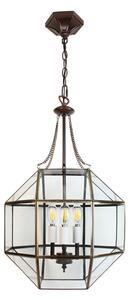 Lampada a sospensione Clayre & Eef 35x35x180 cm Metallo trasparente