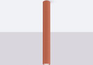 Lampada da soffitto KARBON 60 rosso ocra 1xGU10 10W alluminio 60x6.5x6.5cm Sollux Lighting