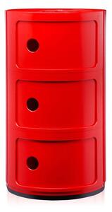 COMODINO COMPONIBILE 3 ELEMENTI 0496710 KARTELL RED