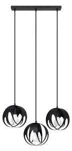 Lampada a sospensione TULOS 3L nero 3xE27 15W acciaio 117x16x50cm Sollux Lighting