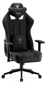 Sedia da gioco Diablo X-Player Sedia da ufficio Sedia da scrivania Tessuto 3D Braccioli Design ergonomico Cuscino cervicale/lombare (nero, piccola)