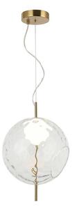 Viokef Lampada a sospensione in vetro Dalia, Chiaro / Trasparente, Soggiorno / Sala da pranzo, Vetro, Moderno, Lampada a sospensione