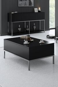 Skye Decor, Lord - Nero, Argento, tavolino da caffè, 100 % MELAMIN COATED SLIPBOARD, nero, 90 x 60 x 40 cm