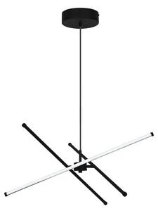 Viokef Lampada LED a sospensione Sandy, lunghezza 60 cm, nero, metallo Sandy, Nero, Soggiorno / Sala da pranzo, Alluminio, Moderno