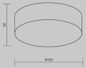 Maytoni Plafoniera LED da esterni Zon, bianco, Ø 22 cm, 3.000 K, metallo Zon, Bianco / Opale, Alluminio, Moderno, Plafoniere LED