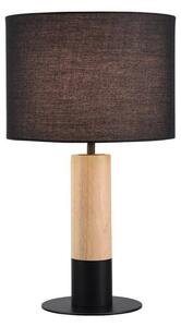 Viokef Lampada da tavolo Carroll, Nero, Soggiorno / Sala da pranzo, Tessuto / Stoffa / Seta, Lampada da tavolo