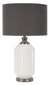 Lampada da tavolo grigia con paralume in tessuto (altezza 65 cm) Brighty - Mauro Ferretti