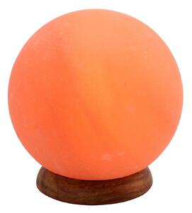 Wagner Life Lampada di sale Planet, 2 kg, base in legno, ambra Planet, Giallo / Arancione, Soggiorno / Sala da pranzo, Pietra, Lampada da tavolo