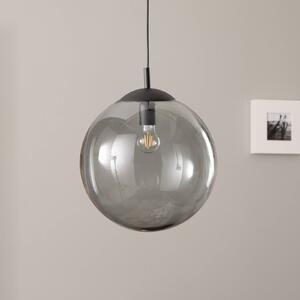 TK Lighting Lampada a sospensione Esme, vetro, grafite-trasparente, 1 luce, Ø 35 cm