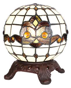 Lampada da tavolo Tiffany Clayre & Eef Ø 20x25 cm Vetro bianco nero