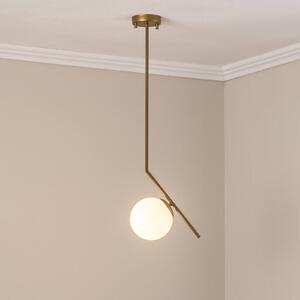 Lampada a sospensione in vetro Dolunay Opviq, dimmerabile, Ottone / Oro, Soggiorno / Sala da pranzo, Metallo, Moderno, Lampada a sospensione