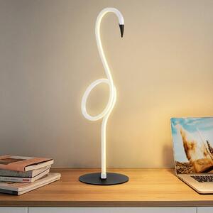 Elstead Lampada da tavolo LED Flamingo, bianco, metallo, altezza 50 cm