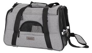 Borsa da trasporto per animali domestici lionto, sicura e confortevole, con finestre a rete, cuscino reclinabile e possibilità di trasporto, pieghevole e facile da pulire, grigio