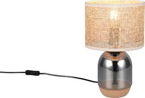 Lampada da tavolo TARA argento-beige 1xE27x10W vetro, dimensioni: 32x20x20 cm, IP20, Trio