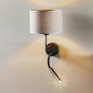 Nowodvorski Lighting Hotel Plus applique con lampada da lettura, grigio