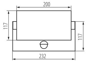 Kanlux 45819- Lampada da parete LED per esterni con sensore XERTO LED/20W/230V IP44 nero