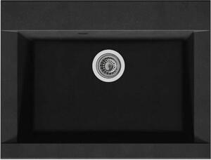 Stradour eesd066r06 N Lavello da incasso Hexo, Black Paillete - 06, 66 x 50 cm