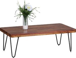 Wohnling tavolino in legno massiccio di sheesham 115 x 60 x 40 cm WL1.511