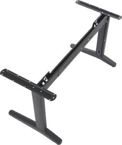 Struttura in metallo per scrivania o tavolo (STL), lunghezza regolabile, gambe regolabili, altezza 72,5 cm, nero