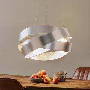 Marchetti Lampada a sospensione Pura con foglia d'argento, 60 cm, 3x E27