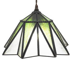 Clayre & Eef lampada a sospensione Tiffany Ø 31x107 cm vetro verde