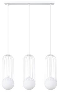 Lampada a sospensione BRINA 3L bianco 3xG9 8W acciaio 115x12x54cm Sollux Lighting