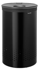 Cesto portabiancheria in metallo nero opaco 60 l - Brabantia