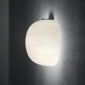 Foscarini Gem semi applique di vetro, grafite