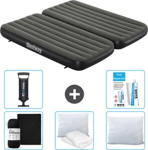 Materasso gonfiabile Bestway - 3 in 1 - 1 persona - 2 persone - 99 x 188 x 25 cm - Verde - accessori inclusi
