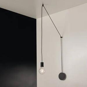 Eco-Light Lampada sospensione Habitat decentrata 1 luce nero