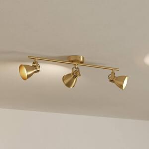 EGLO Faretto da soffitto Seras, ottone spazzolato-oro, a 3 luci