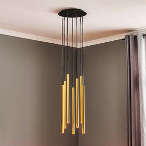 Nowodvorski Lighting Lampada a sospensione Las a sette luci, ottone