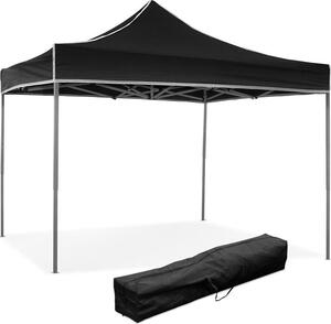 Gazebo richiudibile pieghevole 3 X 3 Nero ricoperto in PVC impermeabile