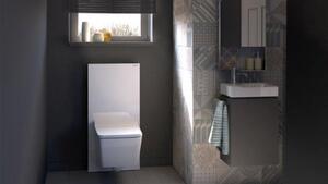 Geberit Monolith module sanitaire pour WC au sol, 114cm, entrée deau derrière au centre, avec coude de raccordement P, 131.033.Si.5, 131.033.Si.5