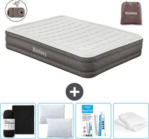 Materasso gonfiabile Bestway - 2 persone - 152 x 203 x 36 cm - Marrone - Accessori inclusi