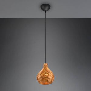 Reality Leuchten Lampada sospensione Sprout rattan 1 luce, naturale