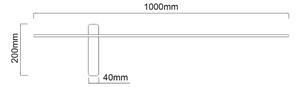 Open Design OR85051 - Lampada da parete BENE LED/10,5W/230V 100 cm nero