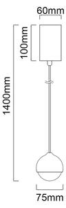 Open Design OR85099 - Lampada a sospensione LED su cavo BOLICINA LED/5W/230V, dorata