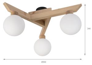 Plafoniera ANTONIO 3xG9/5W/230V rovere/bianco