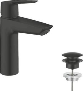 Batteria lavabo Grohe Start, M, 192 mm, partenza a freddo, ventola, opaco, nero, 237462432