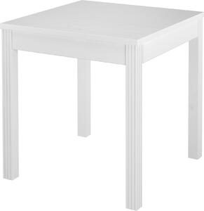 Bianco tavolo da cucina 75x75 in Pino massello con zampe interamente lavorate 90.70-50CW