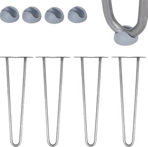 Mucola gambe del tavolo set di 4 gambe a forcina telaio del tavolo tavolo corridori tavolo da pranzo gamba del tavolo - acciaio 2 montanti 41CM