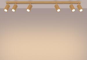 Lampada da soffitto KARBON 6L oro 6xGU10 10W alluminio 16.5x6.5x117cm Sollux Lighting