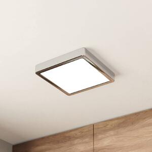 EGLO Plafoniera LED Fueva 5 IP44 3000K cromo 21x21cm