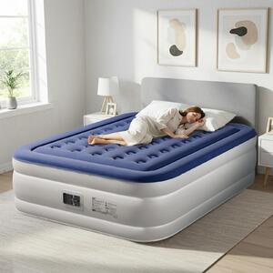 FCH Materasso ad aria con pompa incorporata, 203 x 153 x 45CM Materasso gonfiabile con top morbido e aerodinamico, Materasso gonfiabile