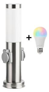 Brilagi-LED RGBW Ven lampada con 2 portalampade (1xE27/9W/230V), 40 cm, IP44, cromo opaco