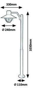 Rabalux - Lampada da esterno 1xE27/10W/230V IP44